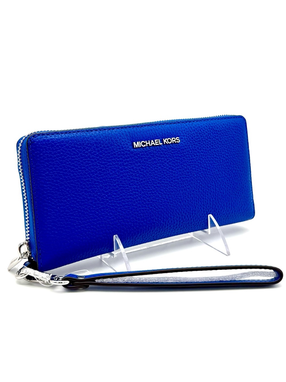 Michael Kors Jet Set Travel Large Leather Continental Wallet Galaxy Blue - Picture 3 of 8